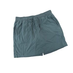 LL Bean Vista Camp Womens Green Skort, Lined/Pockets Size Large